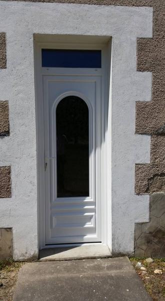 Porte Pvc Blanche avec Imposte